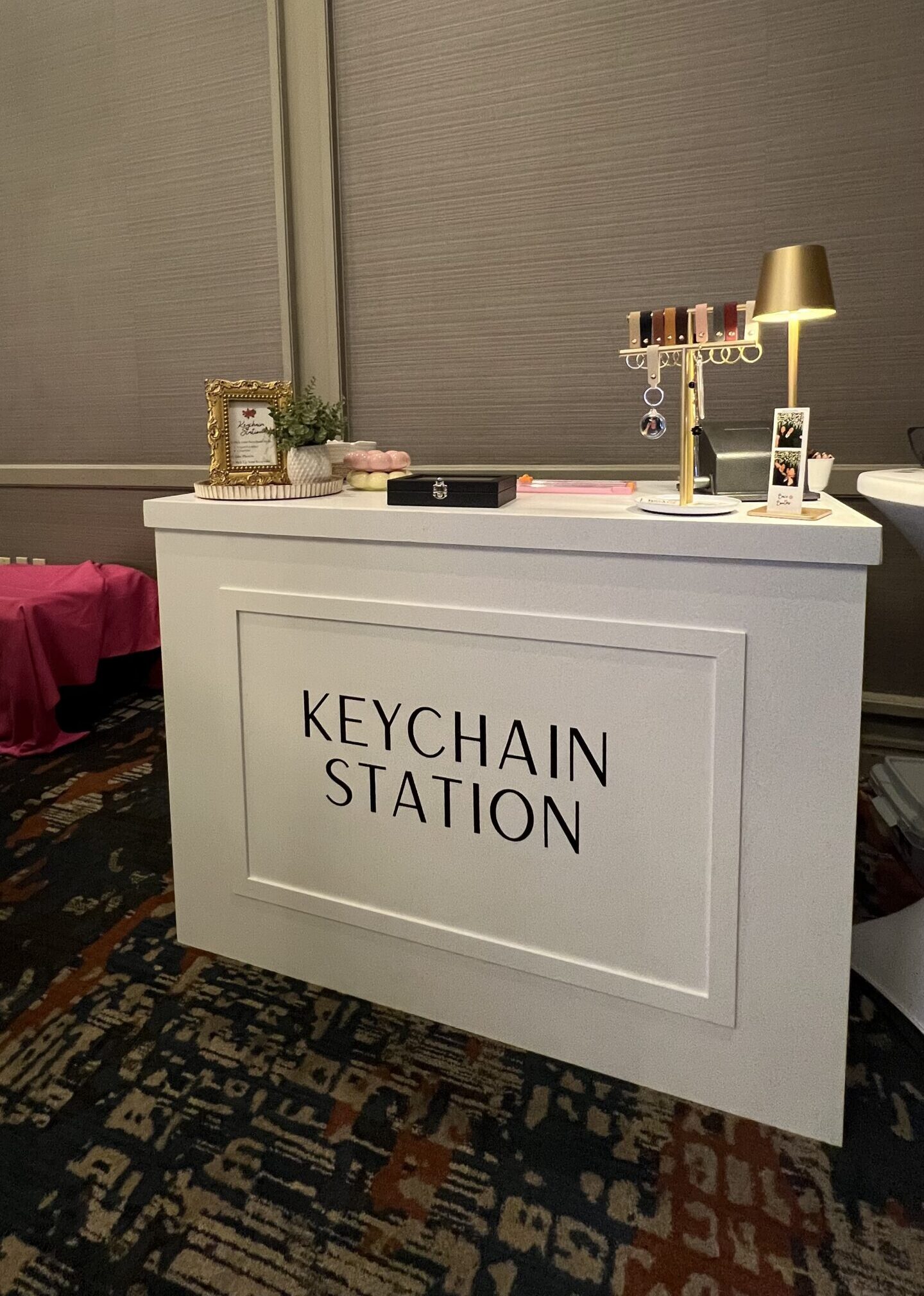 Baci Booths photo booth keychain station